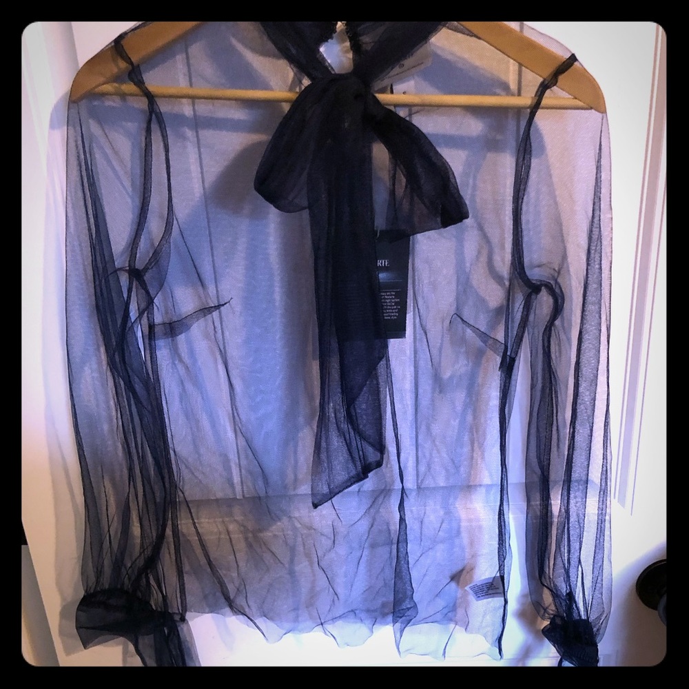 Navy Rodarte x Target tie blouse